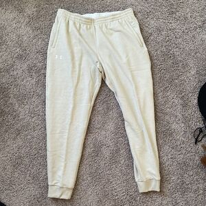 Under Armour UA Playback Essential Cream Fleece Joggers 1381739 Men's Size 2XL